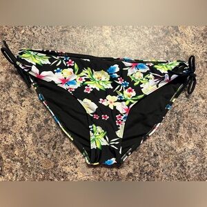 Black & Floral Bikini Bottom